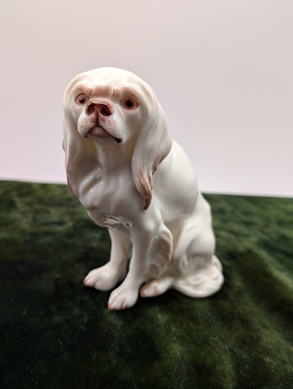 Antique ROSENTHAL Bavaria Porcelain Cavalier King Charles Ceramic Dog Figurine
